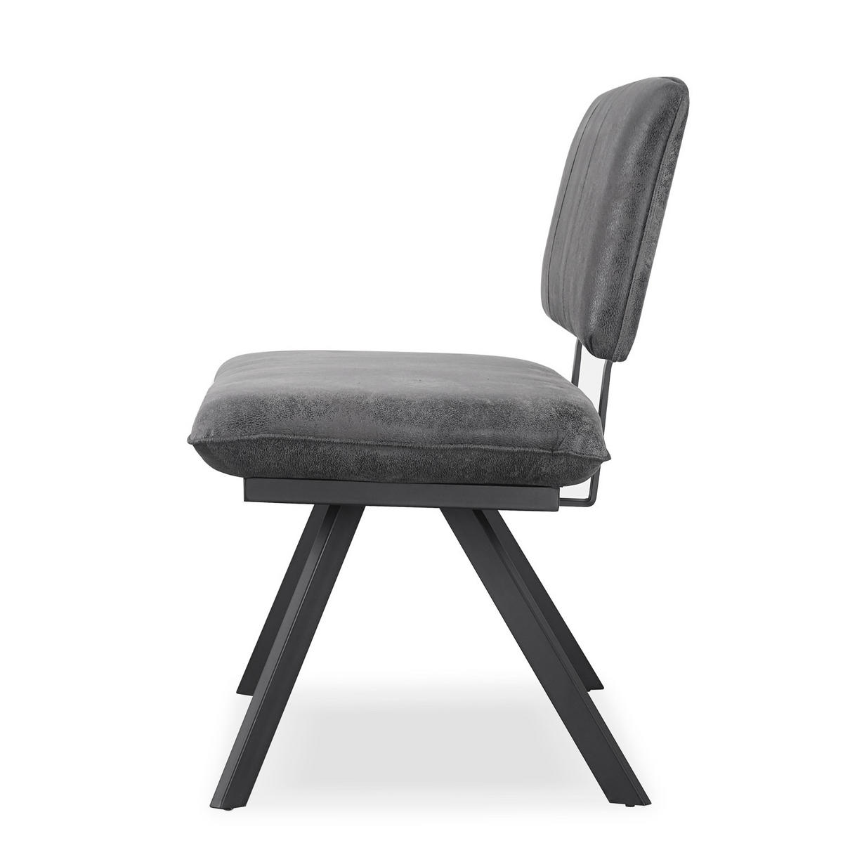 SITZBANK JUNA 140/57/86 cm Anthrazit - Anthrazit, Textil/Metall (140/86/57cm) - B&D Home
