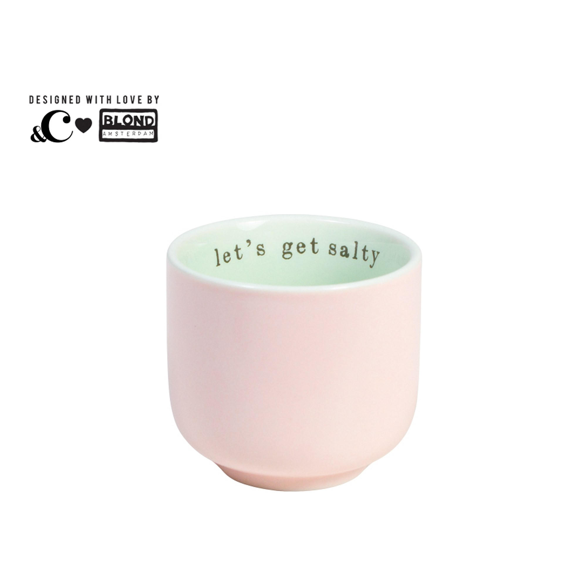 EIERBECHER Lass uns frech werden in Rosa - 5 x 4,5cm - Pink, Keramik (5.1/6.2/5.1cm) - Blond Amsterdam