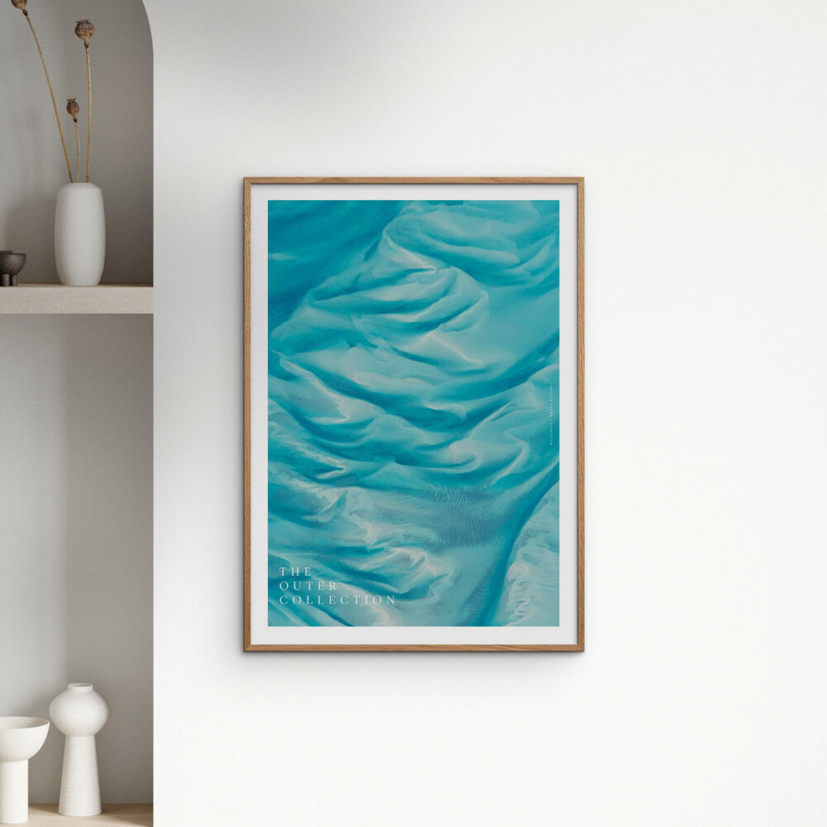POSTER mit Rahmen Arch Atelier - The Outer Collection – 002 - Blau/Eichefarben, Holz/Papier (30/40cm) - Poster&Frame