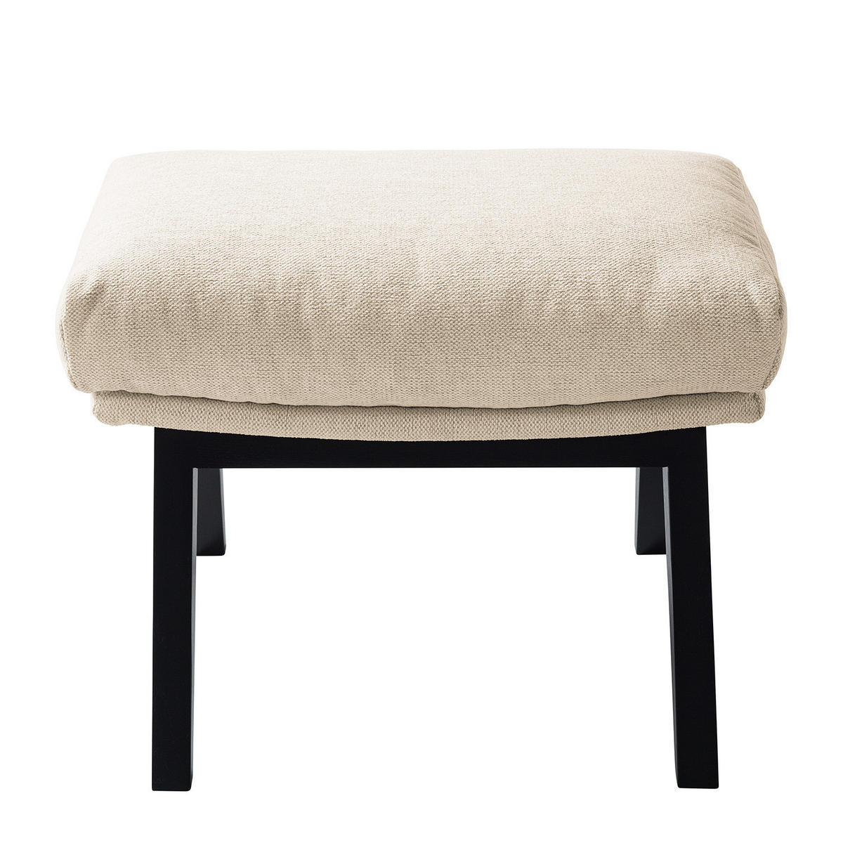 POLSTERHOCKER - Beige/Schwarz, Eichenholz/Textil (54/41/41cm) - home24