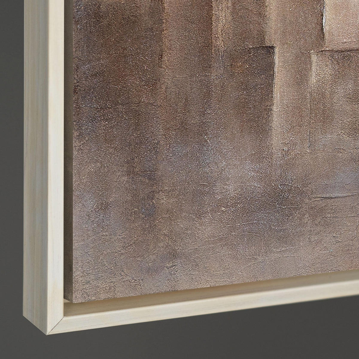 GEMÄLDE Grenzen der Illusion Schattenfugenrahmen Beige 60x40 cm - Beige, Holz (60/40cm) - YS-art gallery