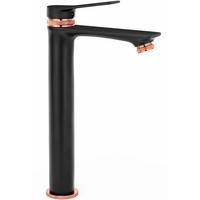 WASCHBECKENARMATUR Rea Viral Black-rose Gold High - Schwarz, Metall (5/30.5/18cm) - REA