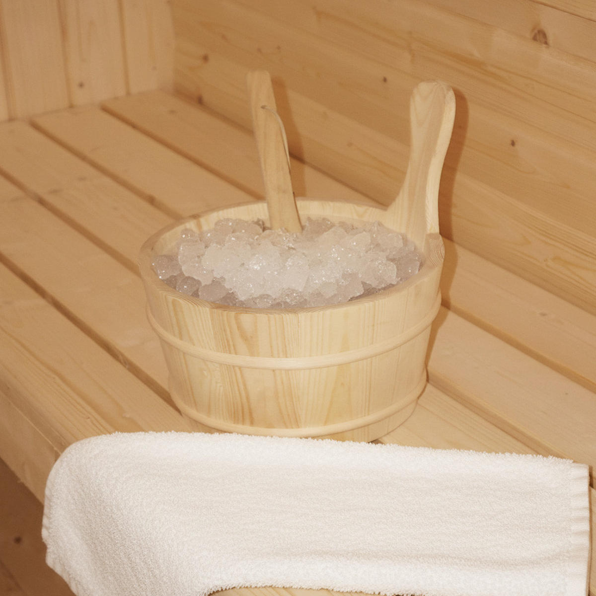 OUTDOOR SAUNA CUBE DELUXE L - DELUXE L - Braun, Holz (192.8/220/194cm) - Home Deluxe