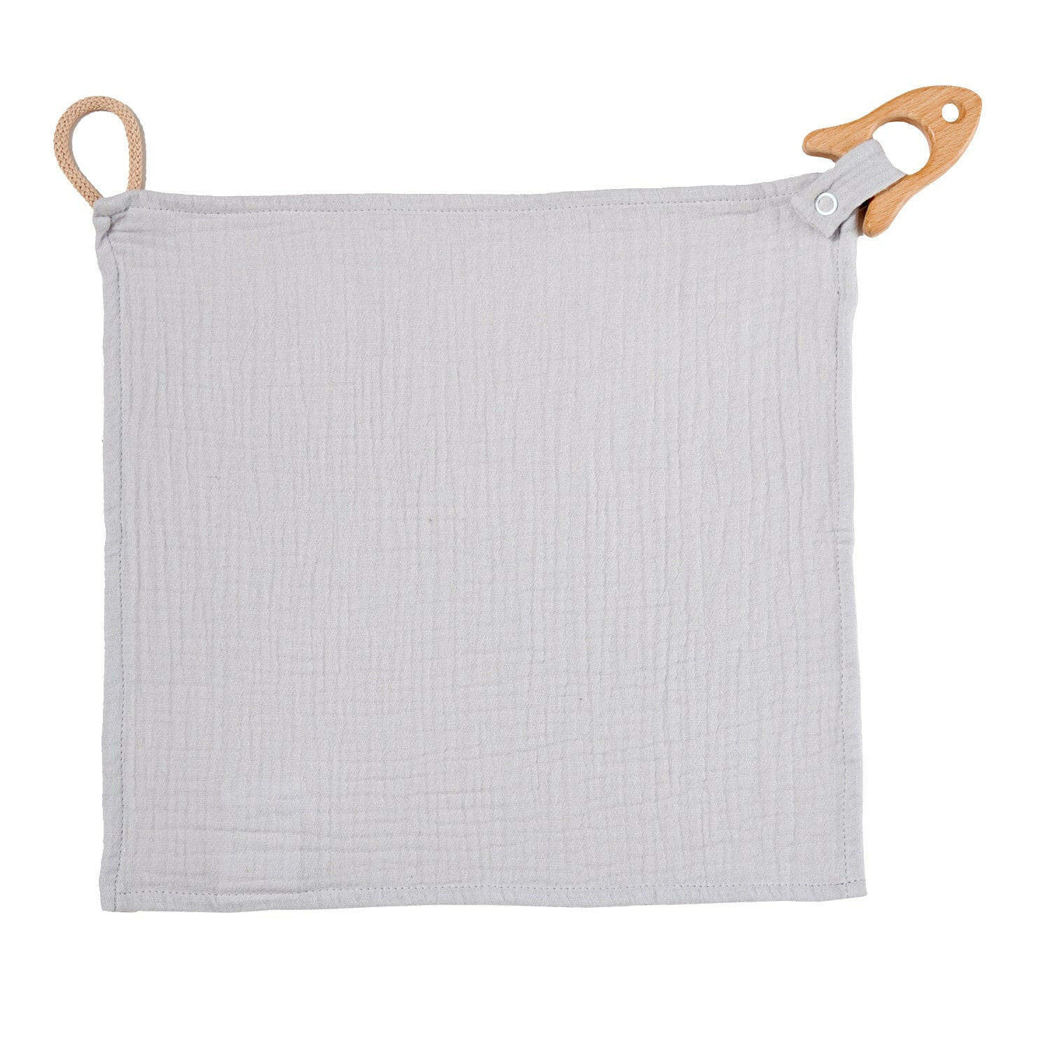 KUSCHELTUCH Musselin Rakete Grau - Grau, Textil (30/1/30cm) - nordic coast company