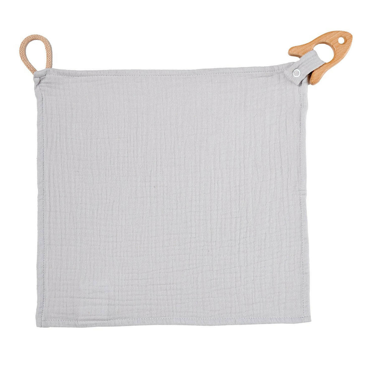 KUSCHELTUCH Musselin Rakete Grau - Grau, Textil (30/1/30cm) - nordic coast company