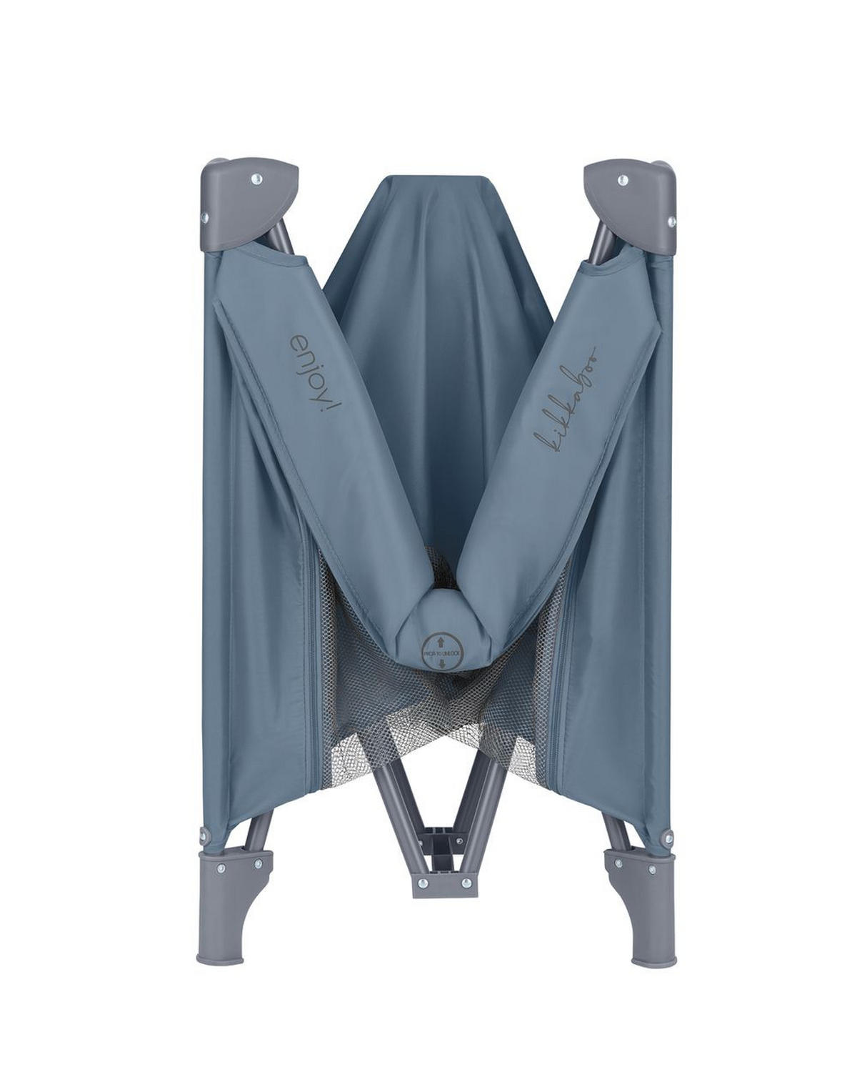 LAUFSTALL Enjoy Matratze blau Reißverschluss klappbar Tasche Hängegriffe - Blau, Textil (100/100cm) - Kikka boo