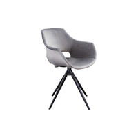 DREHSTUHL ZAJA Grau Velvet - Grau, Textil (57/85/59cm) - KAWOLA