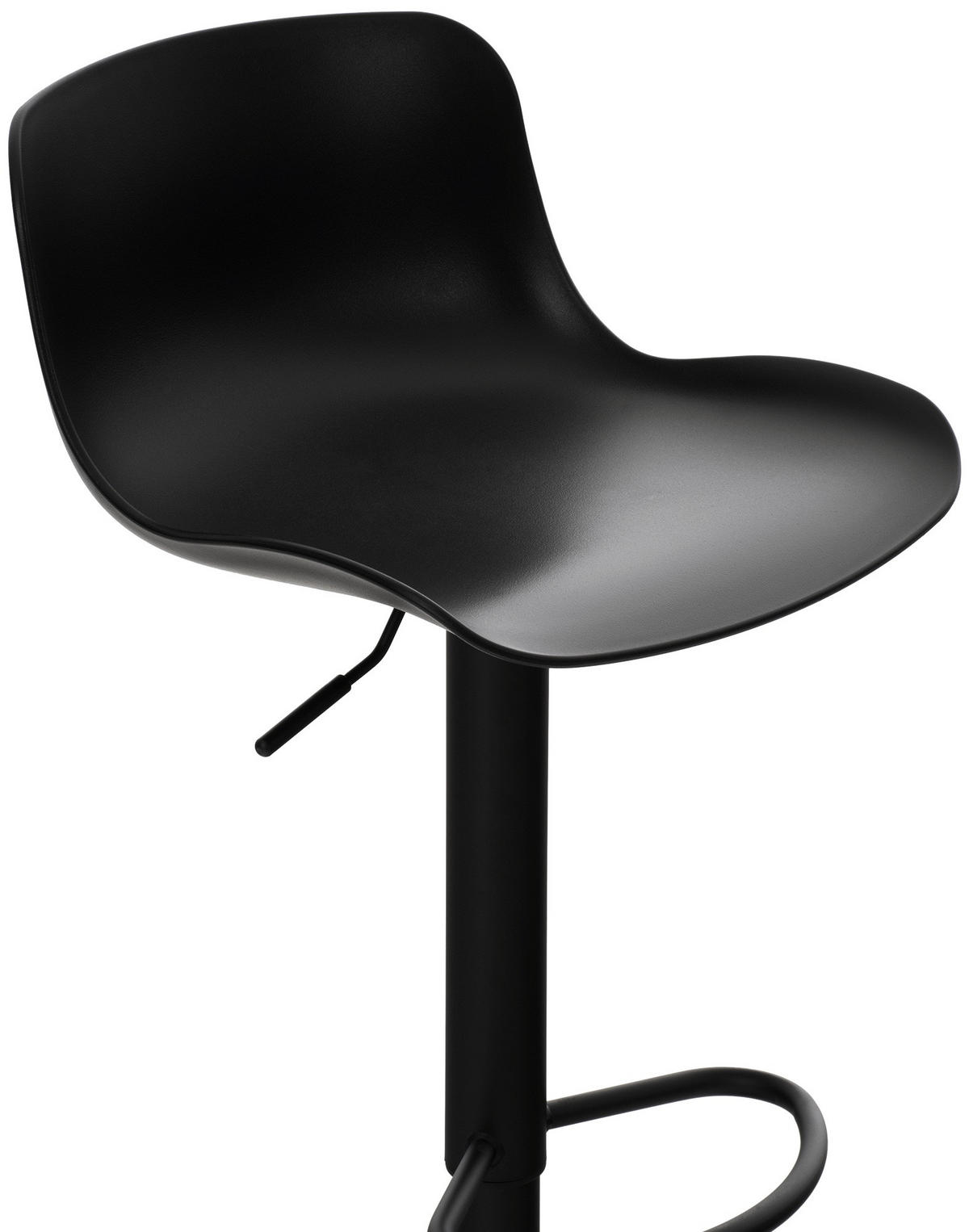 BARHOCKER Kunststoff schwarz - Schwarz, Kunststoff/Metall (44/81/44cm) - CLP