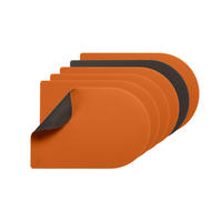 TISCHSET - 6er-Set - Recyceltes Leder in Orange und Schokolade - Orange, Textil (30/44.5cm) - Björn