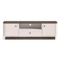 TV-LOWBOARD Vilavio Kaschmir/Eicheoptik Dunkel 160 cm - Taupe/Dunkelbraun, Holzwerkstoff/Metall (160/50/40cm) - Selsey