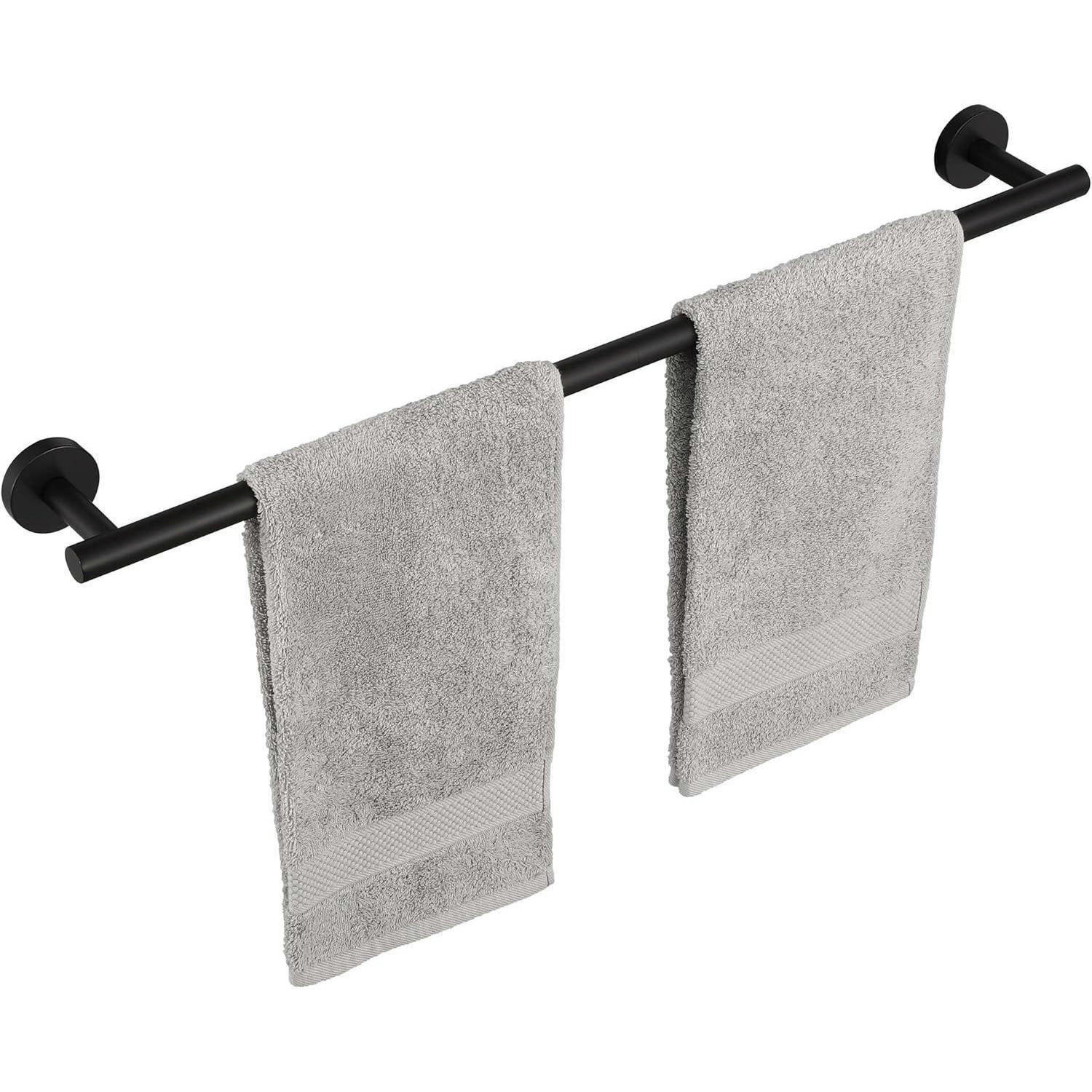HANDTUCHSTANGE 65 cm Schwarz Edelstahl - Schwarz, Metall (8.1/5/65cm)