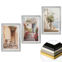 WANDBILDER 3er Set - 40x60 cm Silberner Rahmen - Charmante Küstenstraßen - Silberfarben, Kunststoff (40/60cm) - ArtPrintCave