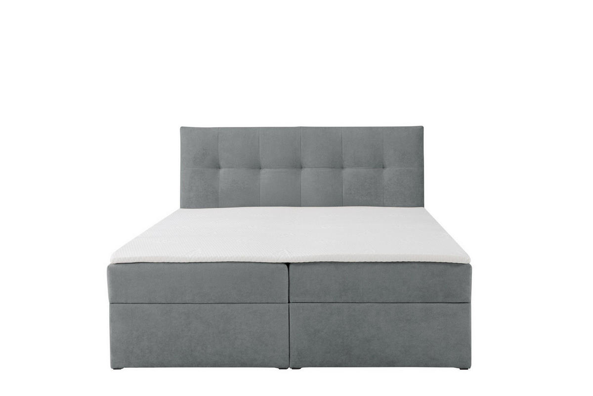 BOXBETT Toronto 180x200 Bonell-Matratze H3 und Topper - Dunkelgrau/Silberfarben, Holz/Holzwerkstoff (180/200cm) - Ravio