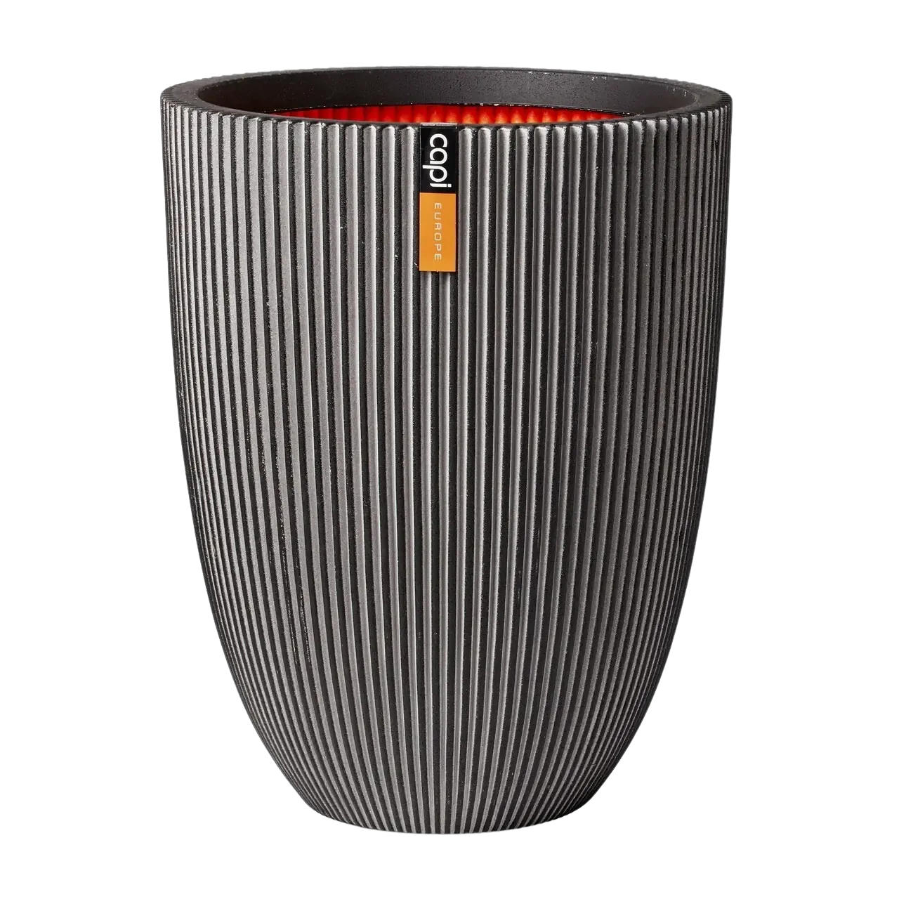 ÜBERTOPF elegant niedrig Groove anthrazit | 34x46 cm - Anthrazit, Kunststoff (1/46/1cm) - aplanta