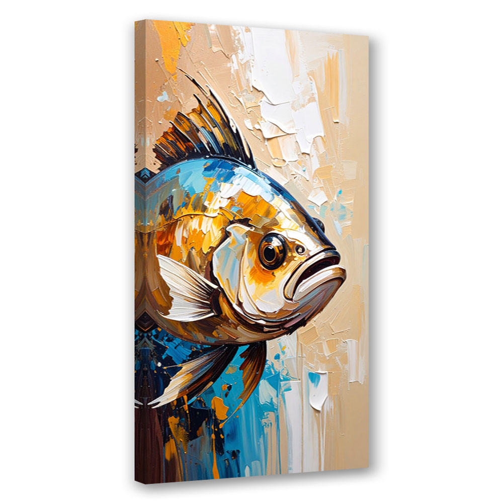 Feeby Leinwandbild Beige 50x100 cm