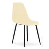 ESSZIMMERSTUHL KALEO cremefarbener Sitz, schwarze Beine - Creme/Schwarz, Kunststoff (46/84/51cm) - Valora