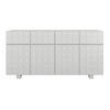 SIDEBOARD Cubo Long, Geometrische 3D Fronten, 169 cm, Grau - Hellgrau, Holz/Holzwerkstoff (168.9/83.8/41.8cm) - Skandica