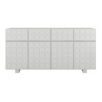SIDEBOARD Cubo Long, Geometrische 3D Fronten, 169 cm, Grau - Hellgrau, Holz/Holzwerkstoff (168.9/83.8/41.8cm) - Skandica