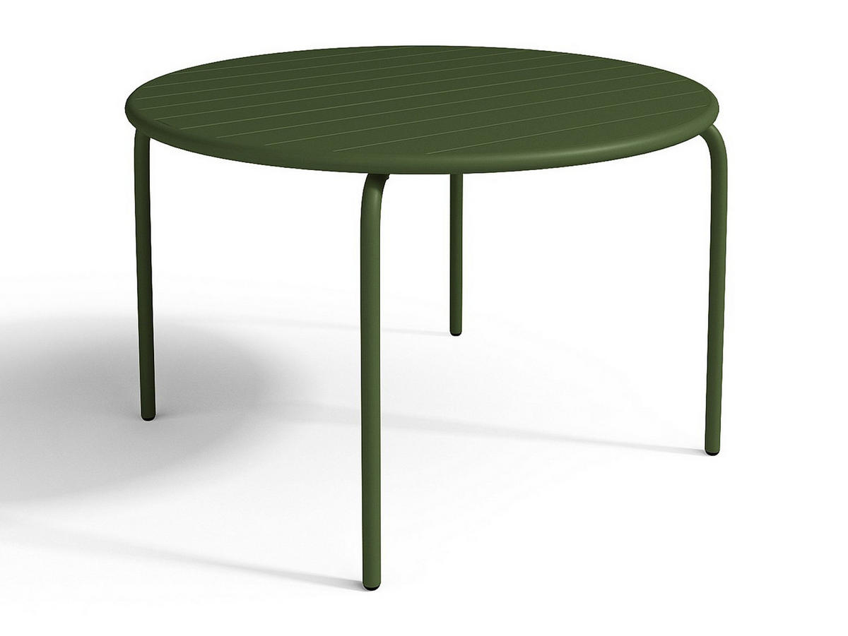 GARTENESSGRUPPE im Set - 4 -Sitzer - Stahl - khaki - MIRMANDE - Grün, Metall - Vente-Unique