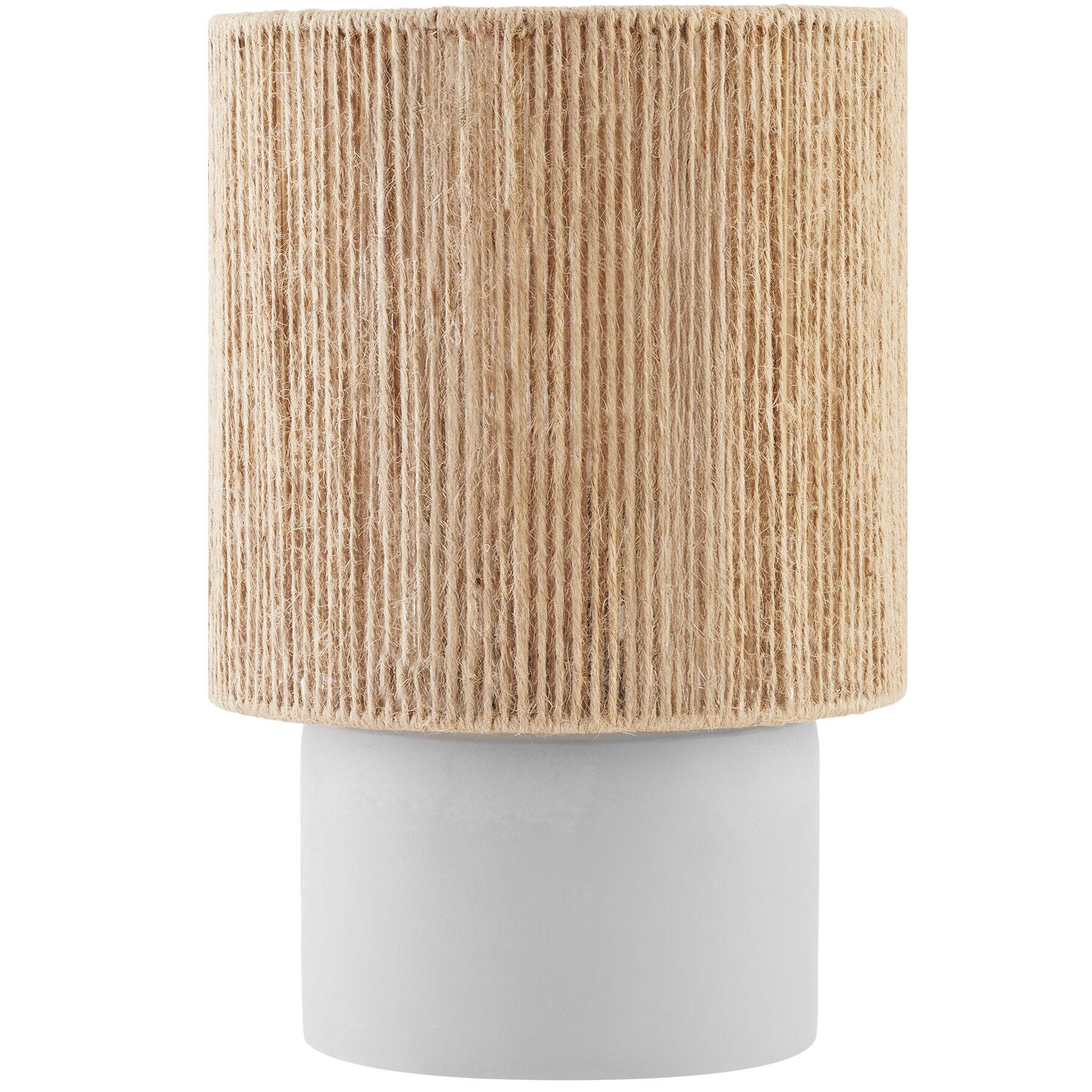 TISCHLEUCHTE Klea aus Jute,Zementfuß mit Schaumstoffschoner, 20,5 x 30,5 cm,natur - Naturfarben, Metall (20.5/20.5/30.5cm) - tectake