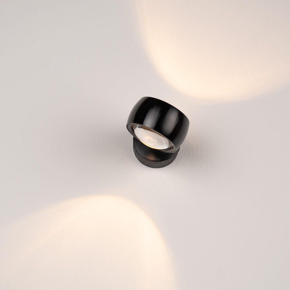 WANDLAMPE Beam Rund Aluminium - Alufarben, Metall (8/5/12cm) - s.luce