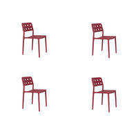 ESSZIMMERSTUHL Serra - Rot - 53/45.5/80 cm - 4er-Set - Rot, Kunststoff (45.5/80/53cm)
