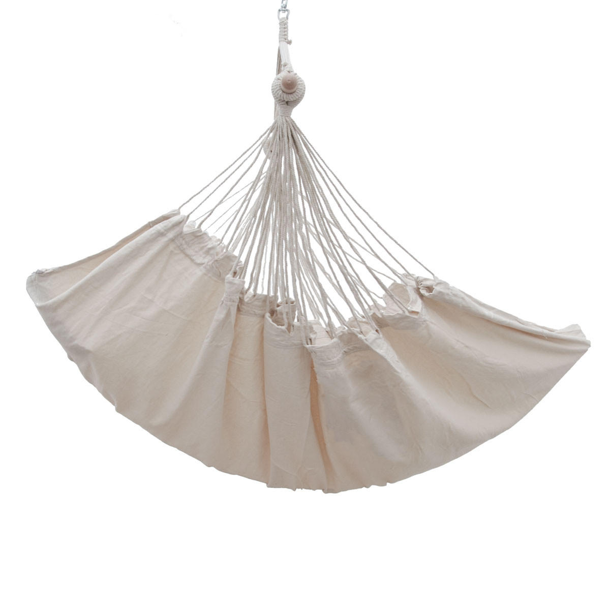 XXL-HÄNGESESSEL mit Kissen und Seitenfach, 220/120cm, Beige - Beige, Textil (120/145/220cm) - Amanka