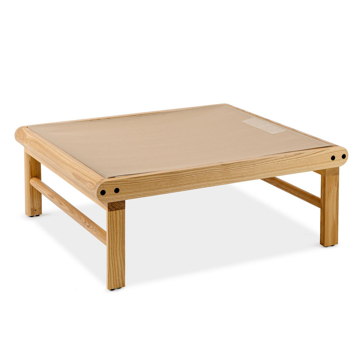 GARTENLOUNGE-HOCKER ATREDA - Beige, Holz/Textil (70/42/80cm) - KONSIMO®