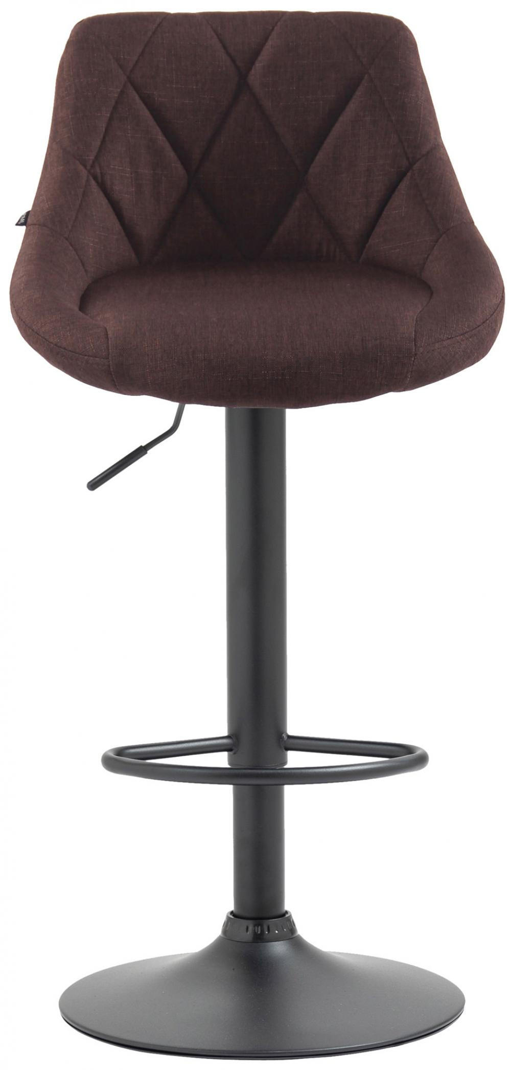 BARHOCKER Stoff braun - Schwarz/Braun, Textil/Metall (46/83/49cm) - CLP