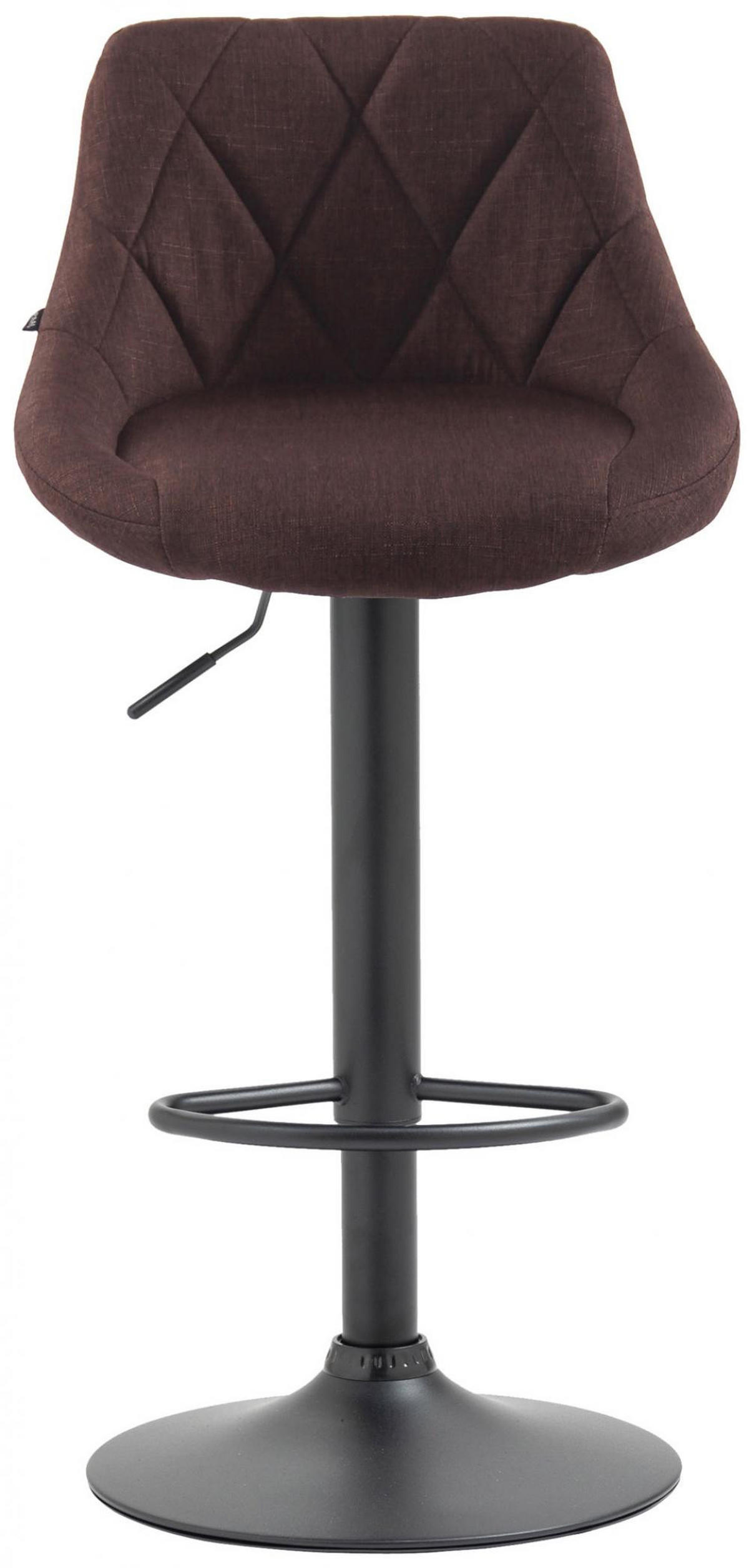 BARHOCKER Stoff braun - Schwarz/Braun, Textil/Metall (46/83/49cm) - CLP