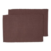 TISCHSET braun im 2er-Set 33/50 cm, 100% Baumwolle - Braun, Textil (33/50cm) - Homescapes