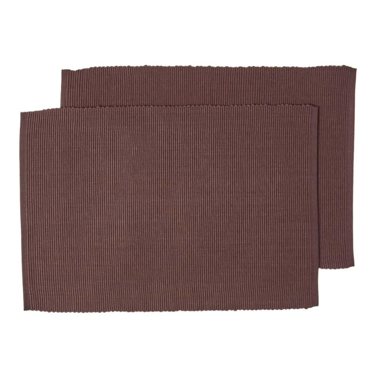 TISCHSET braun im 2er-Set 33/50 cm, 100% Baumwolle - Braun, Textil (33/50cm) - Homescapes