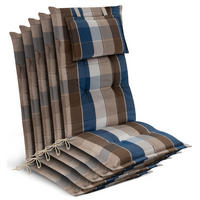 HOCHLEHNER Highlux HL 120x52x7cm Braun-Blau-Kariert (5tlg) - Braun, Textil (52/120cm) - Beautissu 
