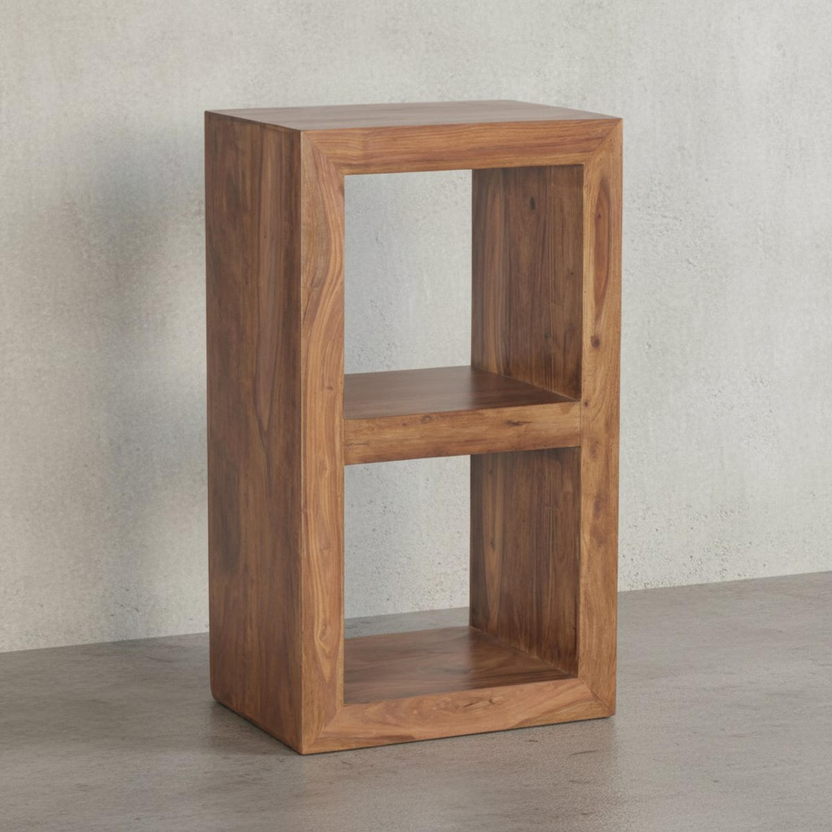 REGAL Massivholz Akazie Rustikal Handgefertigt, Braun 50x35x88 cm - Braun, Holz (50/88/35cm) - KADIMA DESIGN