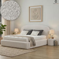 BOXSPRINGBETT MIT BETTKASTEN EVORA 180/200 cm, Ivory, Bettkasten, Matratze, Topper integriert, H3 mittel - Creme/Schwarz, Holz/Kunststoff (180/200cm) - Consilio Concept