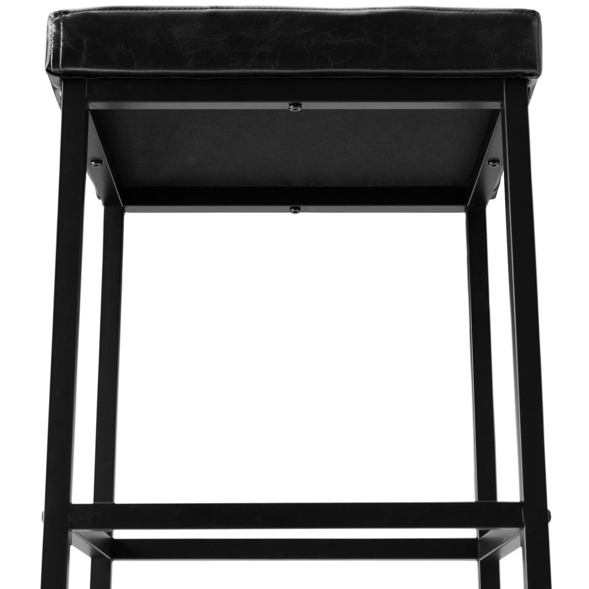 BARHOCKER 2er Set Bodie,Sitzhöhe 62 cm,schwarz - Schwarz, Holzwerkstoff (30/62/40cm) - tectake