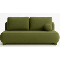 SCHLAFSOFA MAJA, Sofa mit Schlaffunktion und Bettkasten, Farbe: Grün, Bouclé-Stoff - Grün, Textil (209/96/96cm) - Sepro Meble