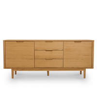 SIDEBOARD Eiche massiv - Eichefarben/Braun, Holz/Holzwerkstoff (180/75/45cm) - Furnhouse