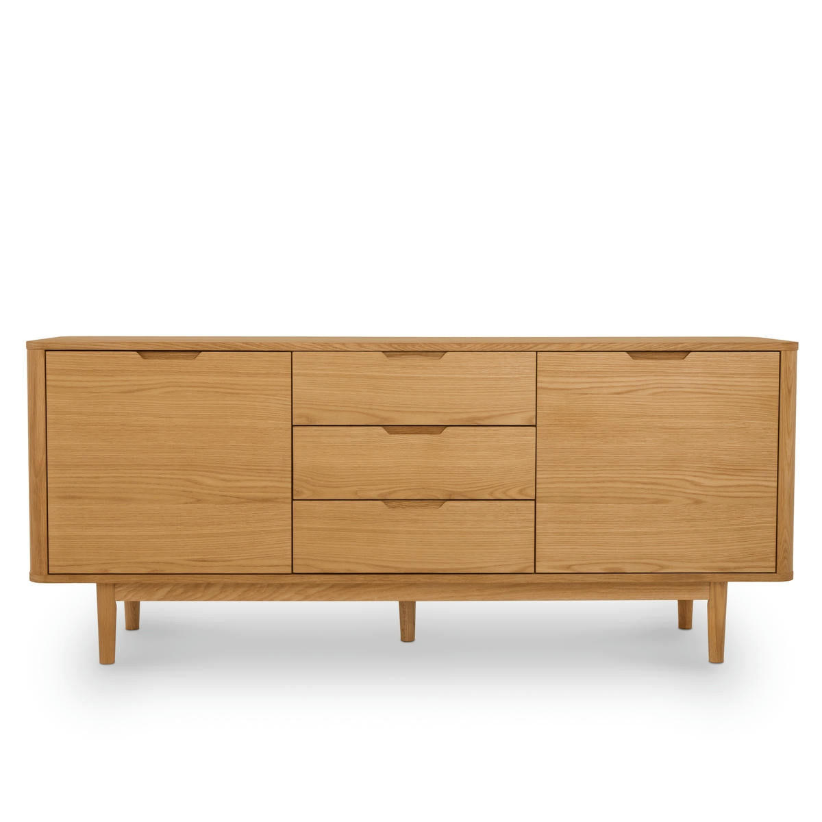 SIDEBOARD Eiche massiv - Eichefarben/Braun, Holz/Holzwerkstoff (180/75/45cm) - Furnhouse