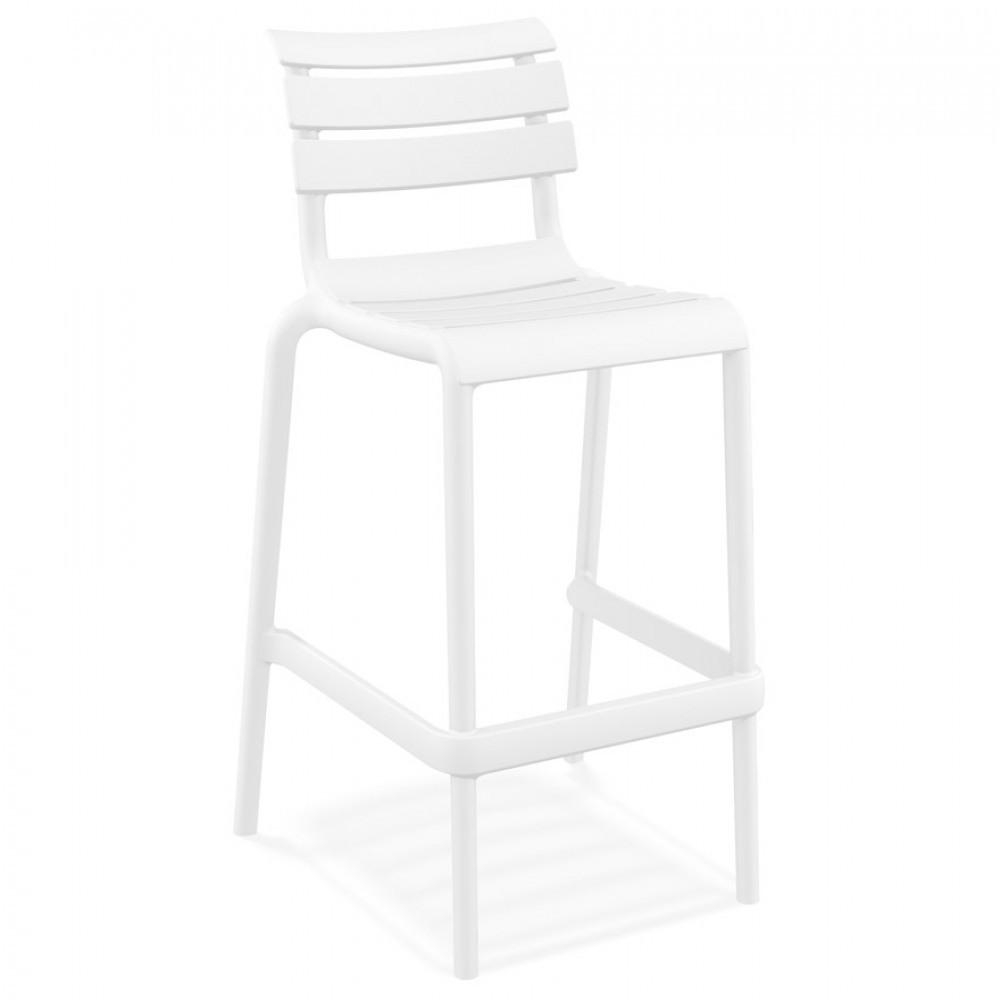 BARHOCKER Weiß 53x105x55cm - Weiß, Kunststoff (53/105/55cm) - AlterEgo