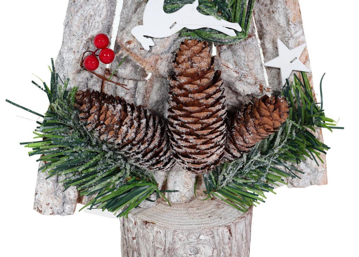 DEKO-WEIHNACHTSBAUM Cremeweiß - Weiß, Holz (57cm) - MCW