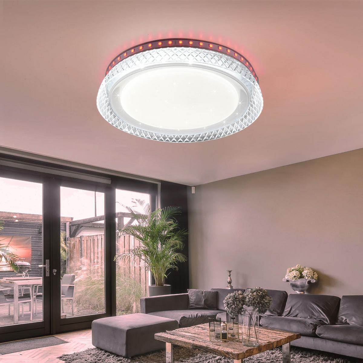 LED DECKENLEUCHTE Kunststoff Weiß - Weiß, Kunststoff (28/28/5cm)