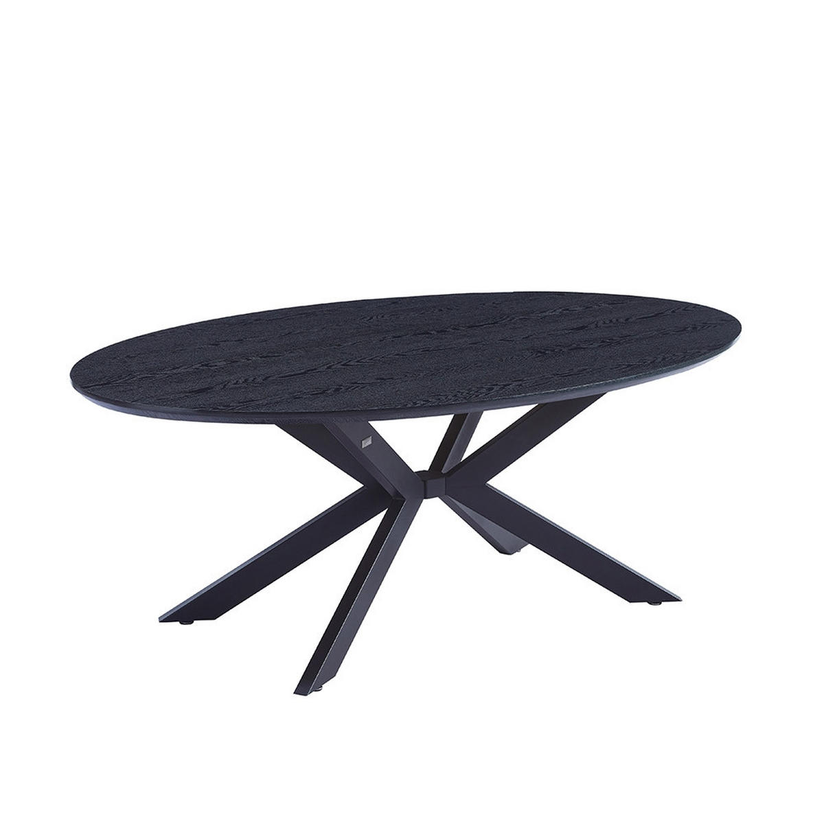 ESSTISCH OVAL AVENTIS - Dark Oak, 200 x 120 cm - Schwarz, Holz (200/120/4cm) - Home Deluxe