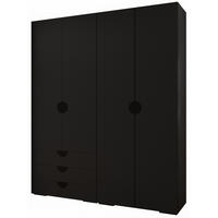 GARDEROBEN-SET 236,7/200/47 - Schwarz, Holz/Kunststoff (200/236.7/47cm) - Abiks Möbel