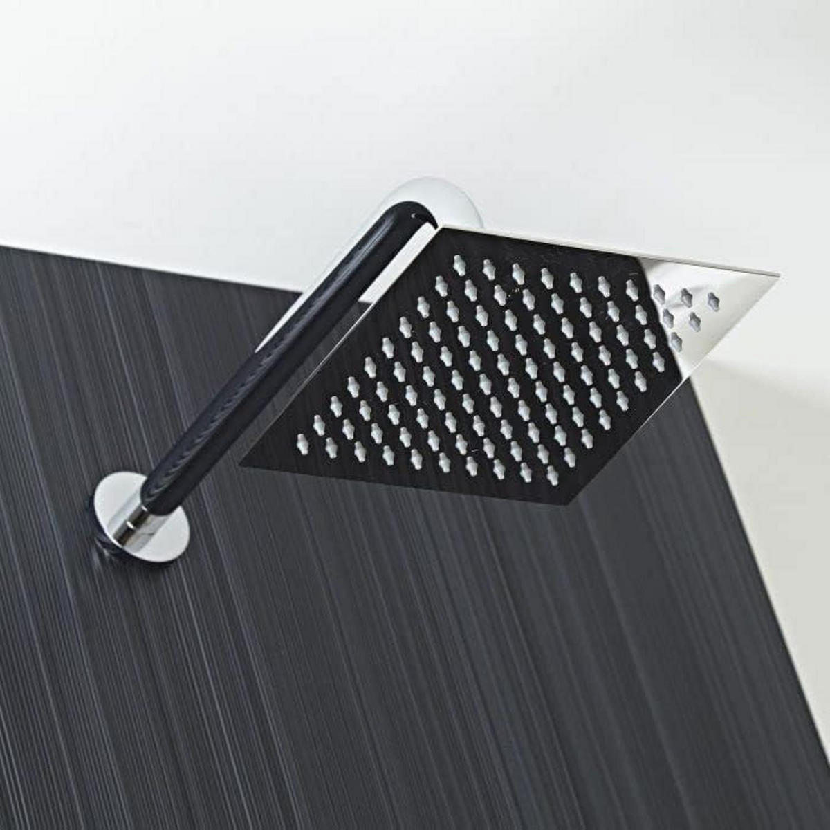 REGENDUSCHKOPF mit Verlängerungsarm 30 cm Edelstahl Quadratisch - Silberfarben, Metall (30/2.5/30cm)