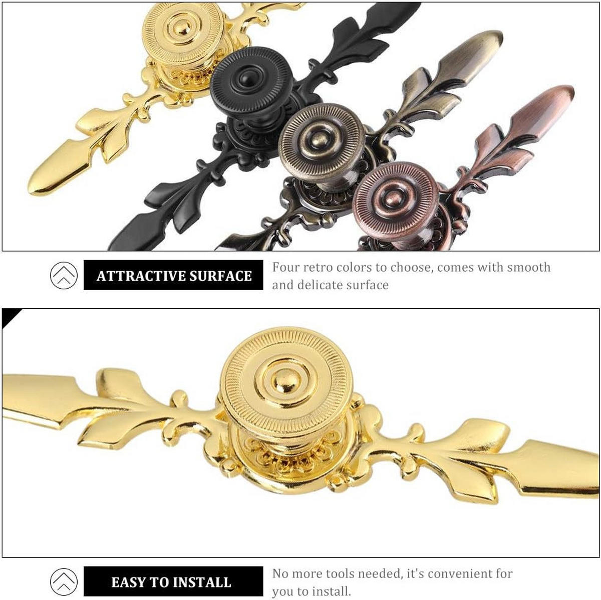 MÖBELGRIFF Gold 4er-Set - Goldfarben, Metall (2.3/2.5/12cm)