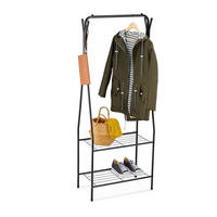 KLEIDERSTÄNDER - Schwarz, Metall (60/158/33cm) - Relaxdays