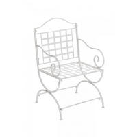 GARTENSTUHL Metall Antik Weiß - Weiß, Metall (56/92/53cm) - CLP