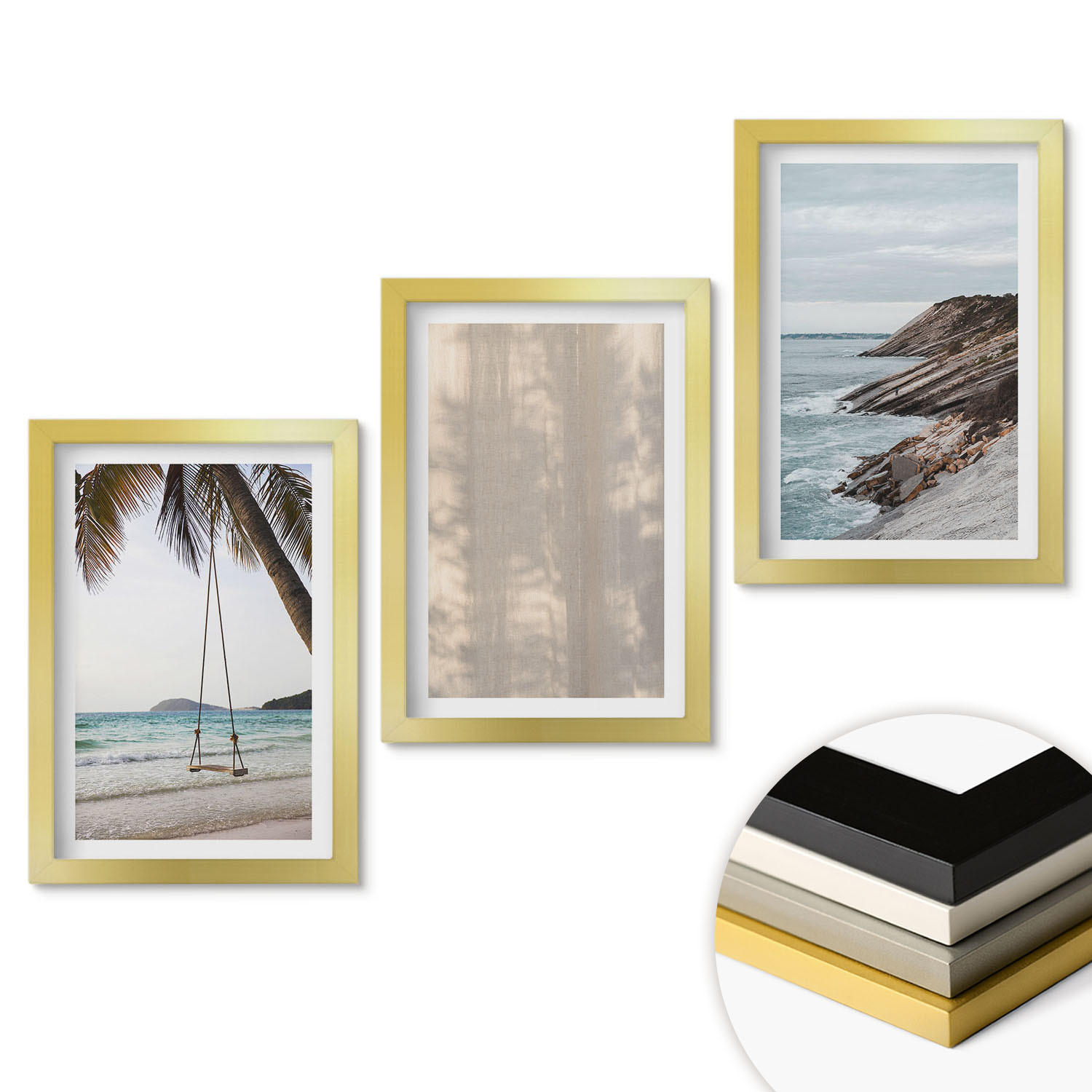 ArtPrintCave Wandbilder Gold 20x30 cm