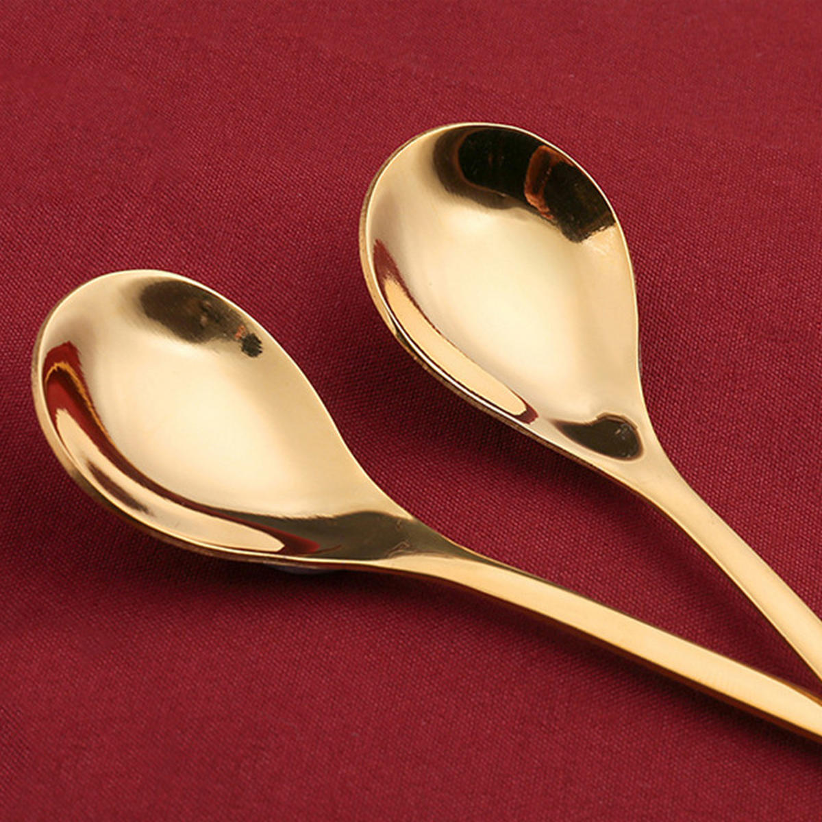 WEIHNACHTS-BESTECK-SET 4-teiliges Edelstahl mit Aufbewahrungsbox Rot - Goldfarben, Metall